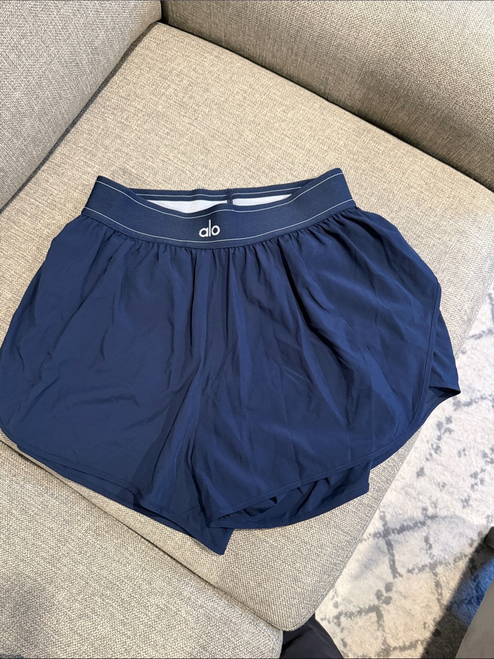 ALO Yoga Navy Athletic Shorts